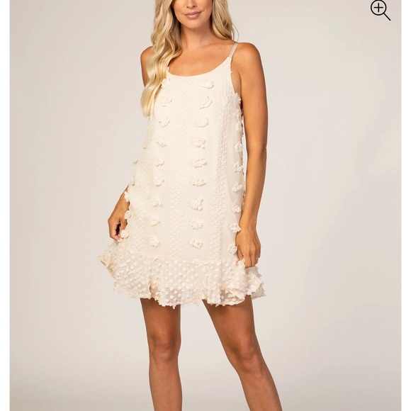 Textured Ruffle Hem Thin Strap Dress - Picture 7 of 8